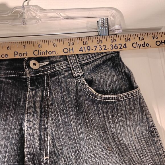 SouthPole vintage jean shorts boys 12 (27) in blue denim Y2K 90's baggy - Picture 4 of 8